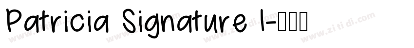 Patricia Signature I字体转换